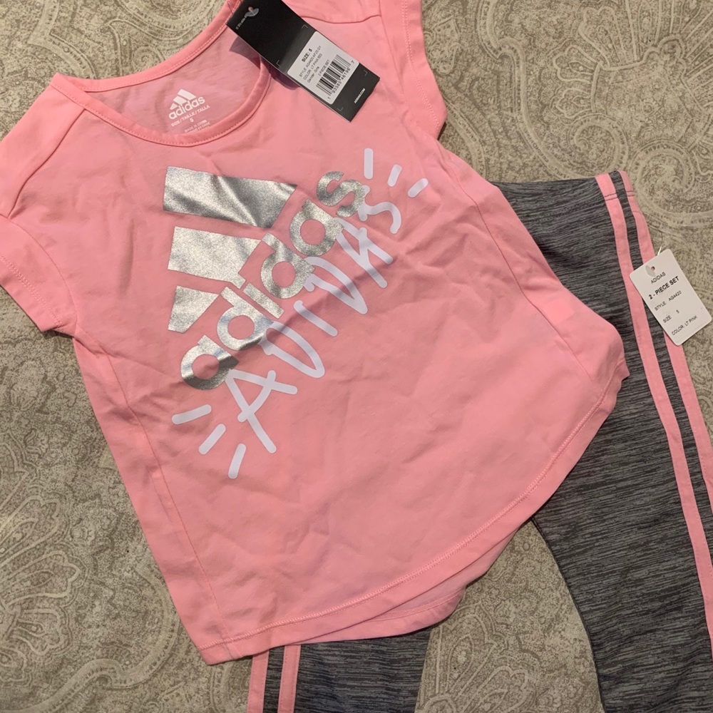 Adidas Girls workout outfit